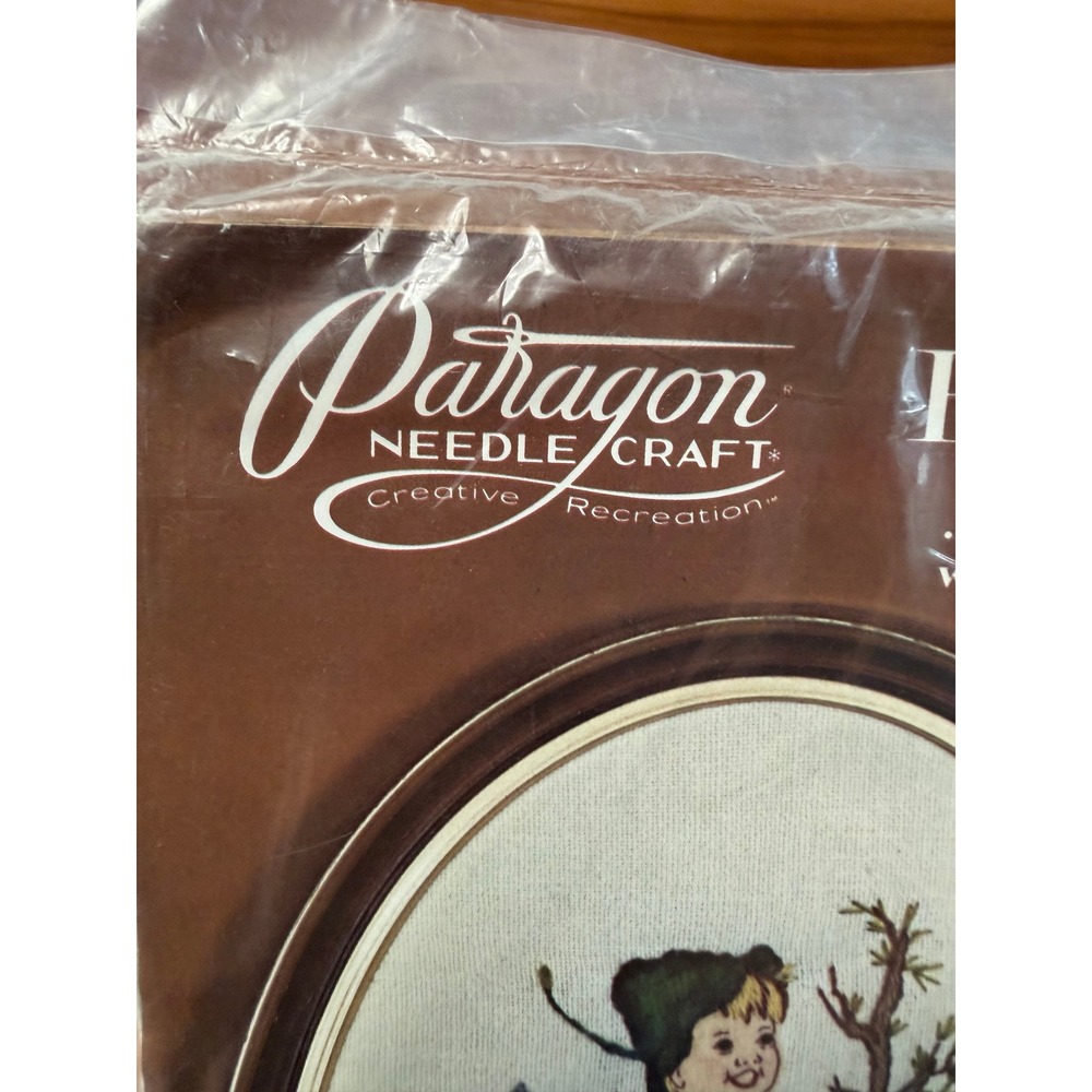 VTG Paragon Needlecraft Hummel Farm Boy Crewel Kit 9x12 Embroidery Sealed 0655 - Picture 9 of 10